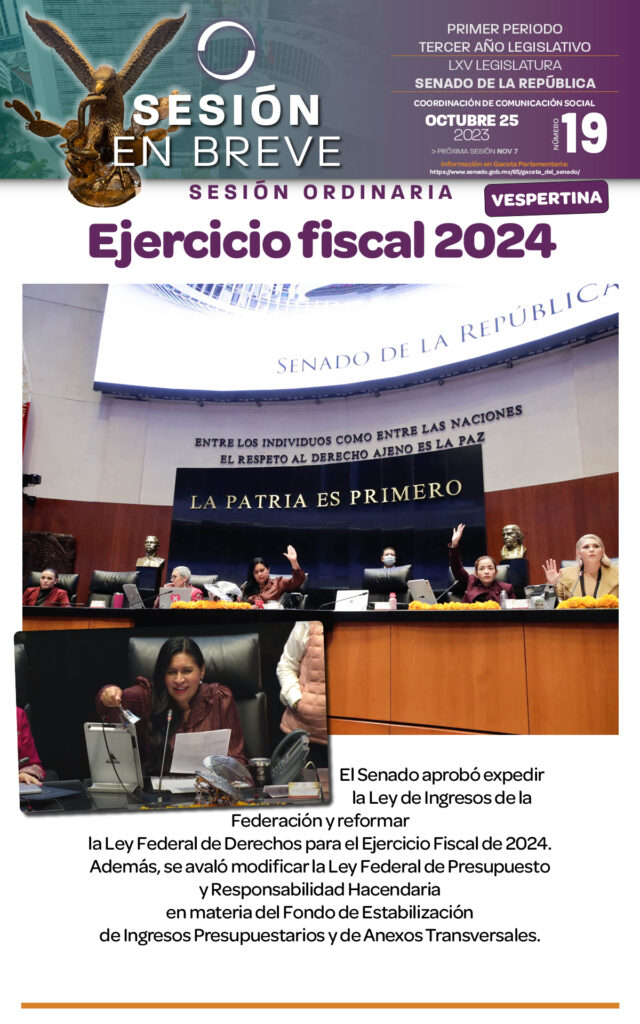 Aprueban En El Senado Ley De Ingresos De La Federación Para El Ejercicio Fiscal 2024 Revista 5840